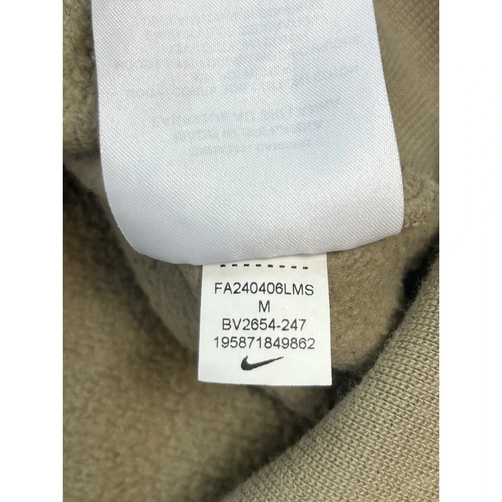 NIKE Sportswear Club Fleece Men's Medium Beige Pullover Hoodie BV2654-247